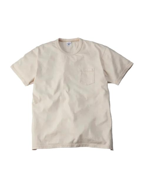THE FLAT HEAD FN-THC-101P Three Needle Loopwheel Pocket Tee Natural
