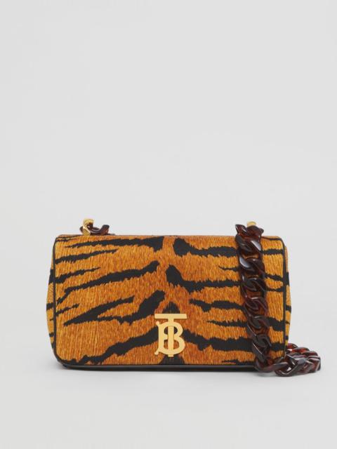 Burberry Small Tiger Striped Cotton Lola Bag