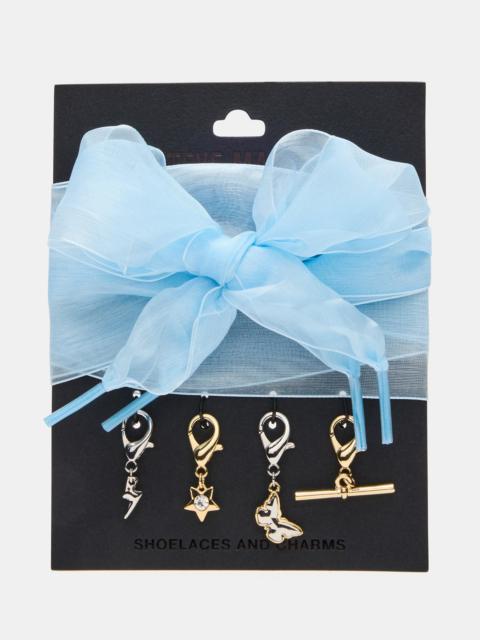 STEVE MADDEN SHOE LACES AND CHARMS BLUE