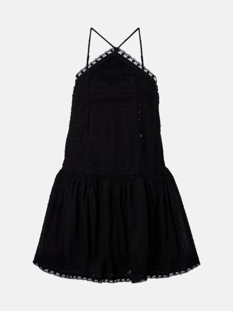 Poupette St Barth Nora crochet-trimmed cotton minidress