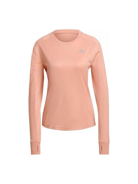 adidas (WMNS) adidas Training Sports Running Long Sleeves Pink Red T-Shirt H31023