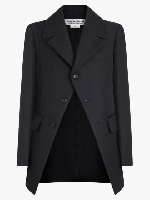 SINGLE BREASTED COAT STYLE JACKET | BLACK