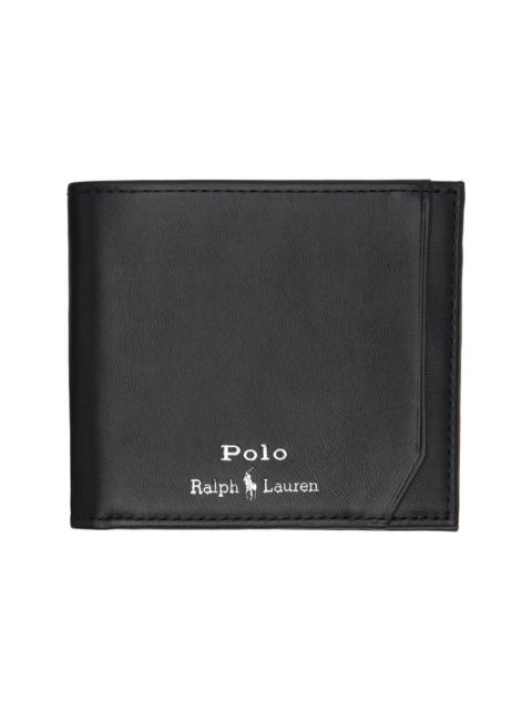 Polo Ralph Lauren Black Smooth Leather Billfold Wallet
