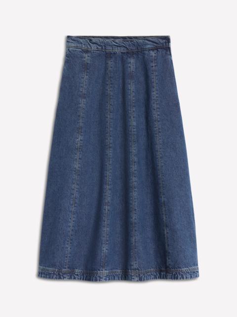 BODEN Joy Panelled Denim Skirt-Mid Wash