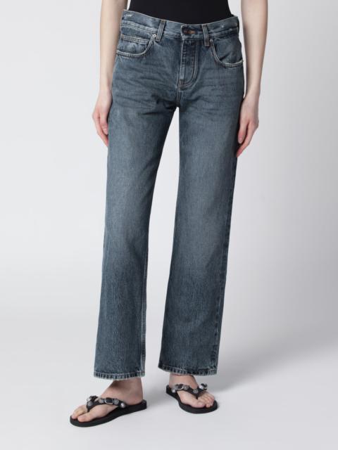 BALENCIAGA Vintage blue jeans with worn effect