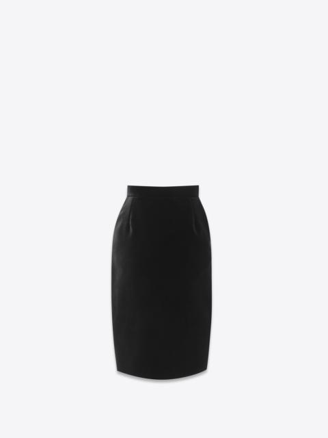 SAINT LAURENT pencil skirt in velvet