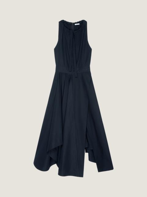 Givenchy LONG ASYMMETRIC DRESS IN POPLIN WITH BOW