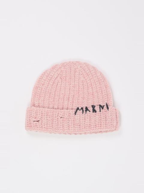 Marni Marni – Logo Beanie Pink