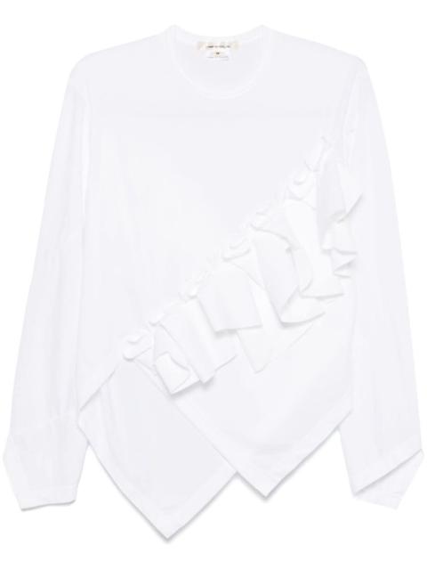 Comme Des Garçons ruffle-trim asymmetric top