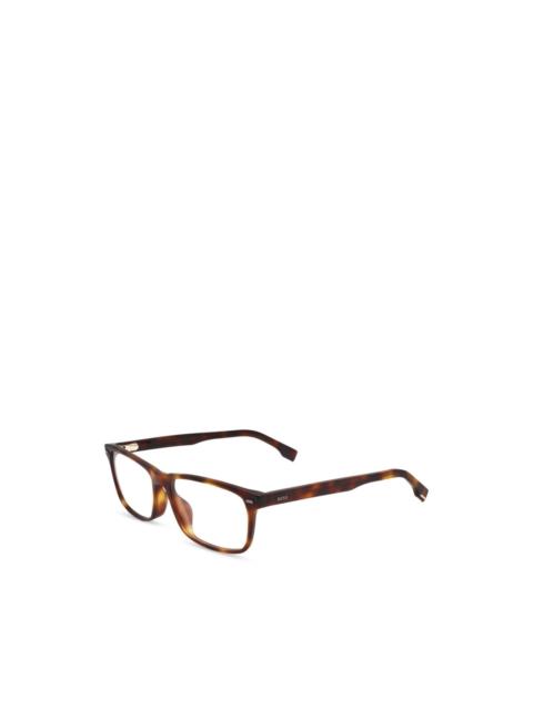 BOSS tortoiseshell-effect rectangle-frame glasses