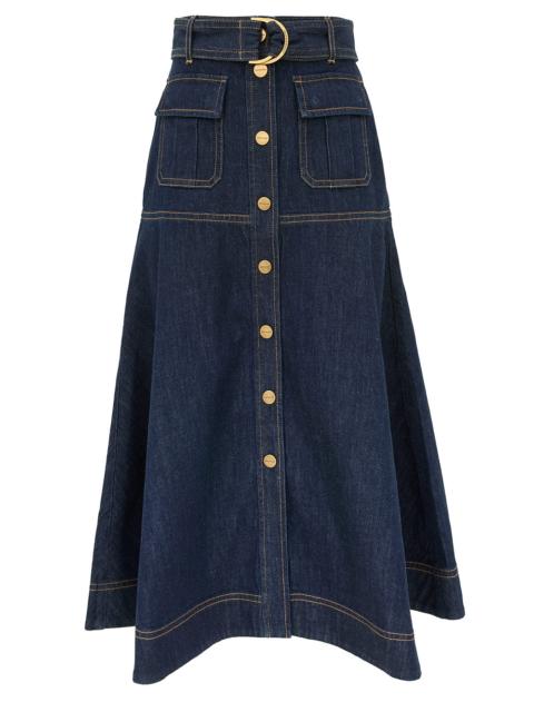 Zimmermann DENIM MIDI SKIRT