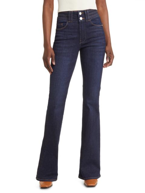 Le High Two-Button Flare Jeans