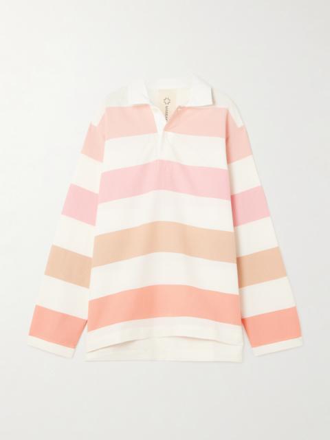 MARRAKSHI LIFE Striped Dégradé Cotton-jersey Polo Shirt