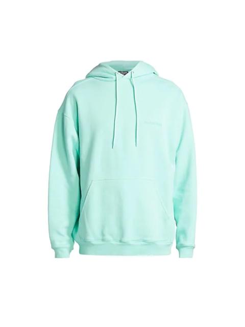 BALENCIAGA 남자의 로고 Hoodie 녹색에 중간 적합