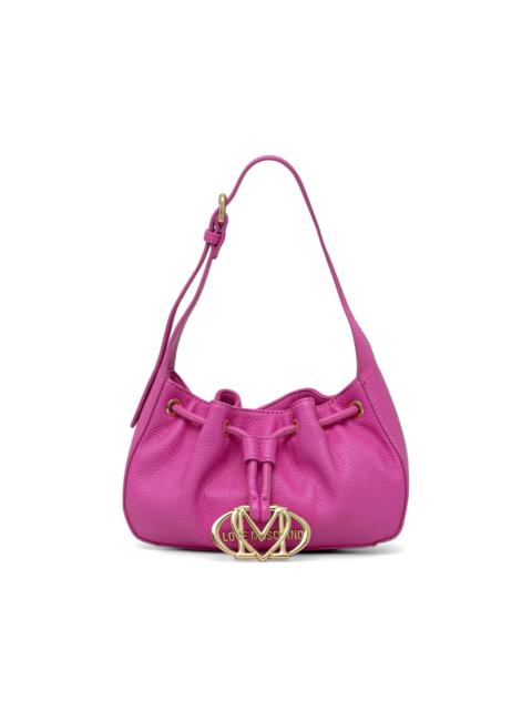 Moschino drawstring logo-plaque shoulder bag
