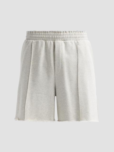 Helmut Lang Men's Compact French Cotton Terry Shorts - Light Grey Melange