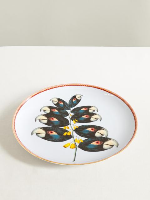 La DoubleJ + Beto Val Gold-plated Porcelain Plate