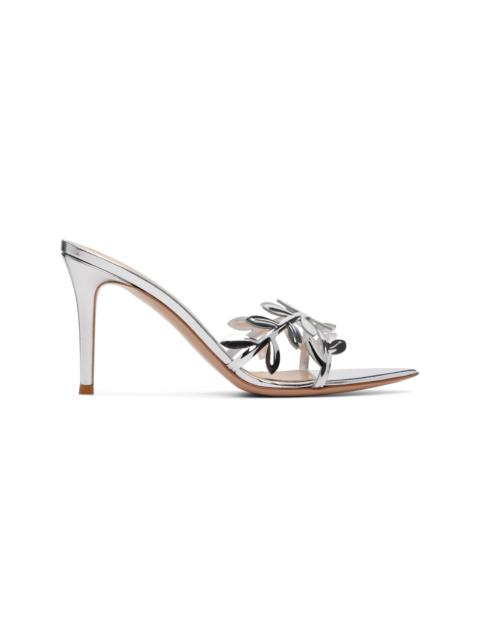 Gianvito Rossi Silver Flavia Heeled Sandals