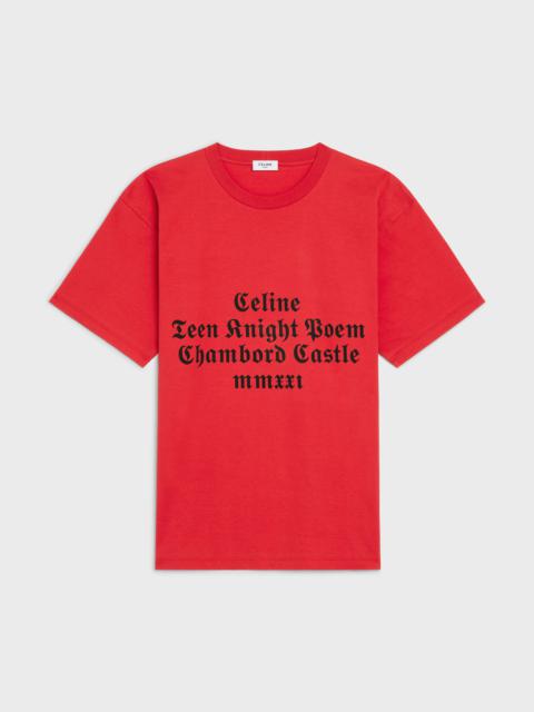 CELINE LOOSE CHAMBORD T-SHIRT IN COTTON JERSEY