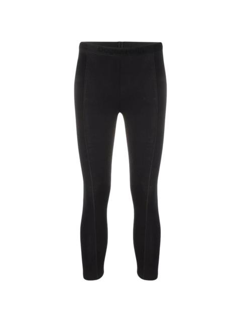 cropped stretch-cotton leggings