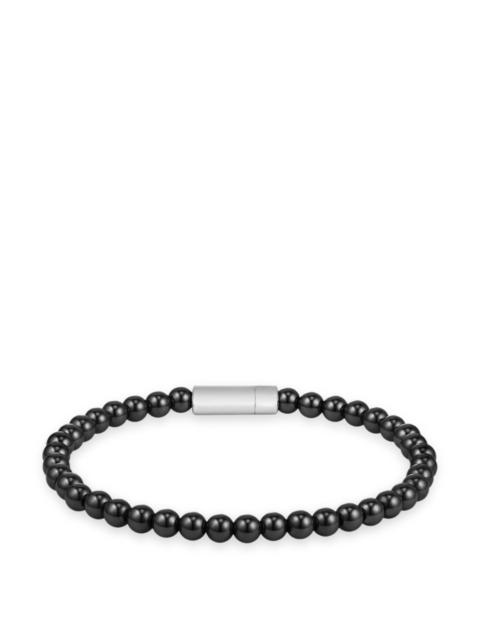 BOSS LOGO-CLOSURE CUFF WITH ONYX BEADS