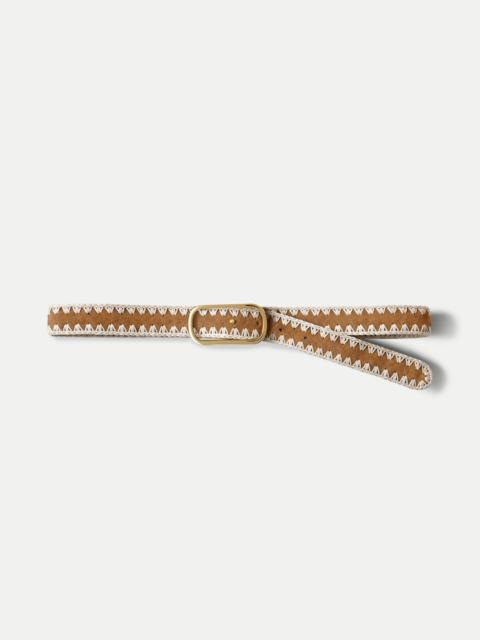 VERONICA BEARD LOOP SUEDE WHIPSTITCH BELT