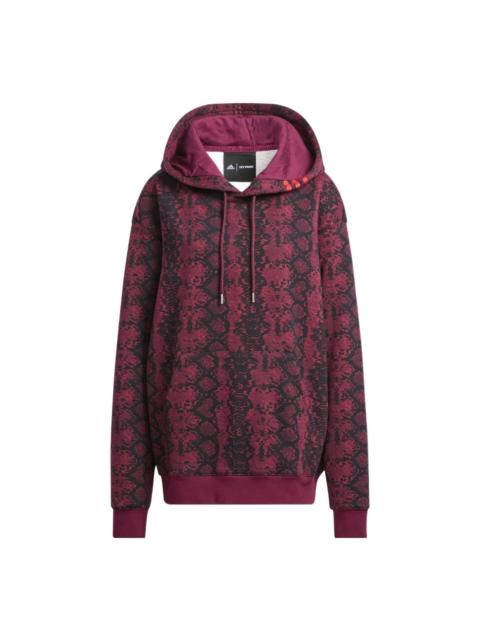 adidas adidas originals x IVY PARK Crossover Casual Printing Hooded Long Sleeves Red HI1975