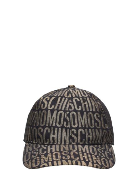 Moschino logo nylon jacquard cap