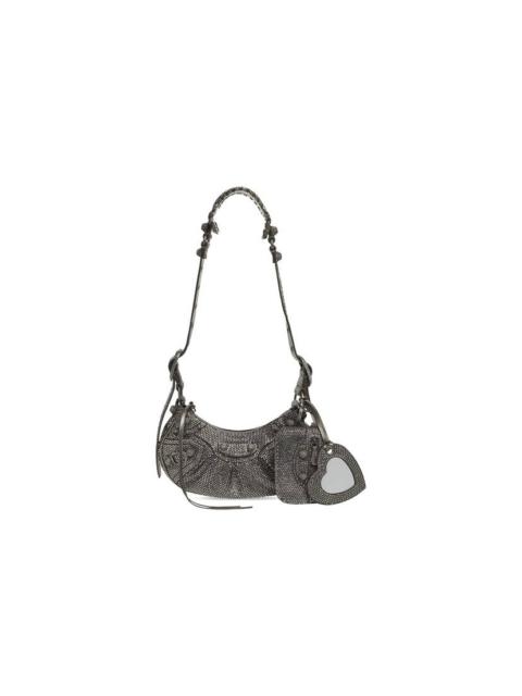 BALENCIAGA le cagole xs shoulder bag with rhinestones