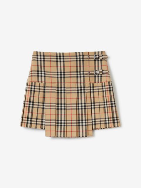 Burberry Vintage Check Wool Kilt