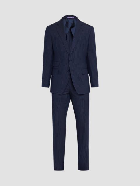Ralph Lauren Men's Kent Hand-Tailored Striped Suit - Navy Cream
