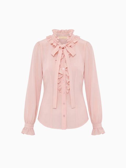 ULLA JOHNSON Catroux Long Sleeve Silk Blouse