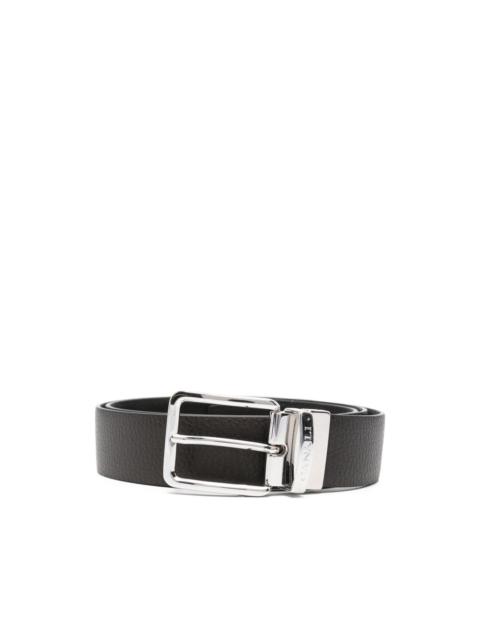 Canali grained buckle belt