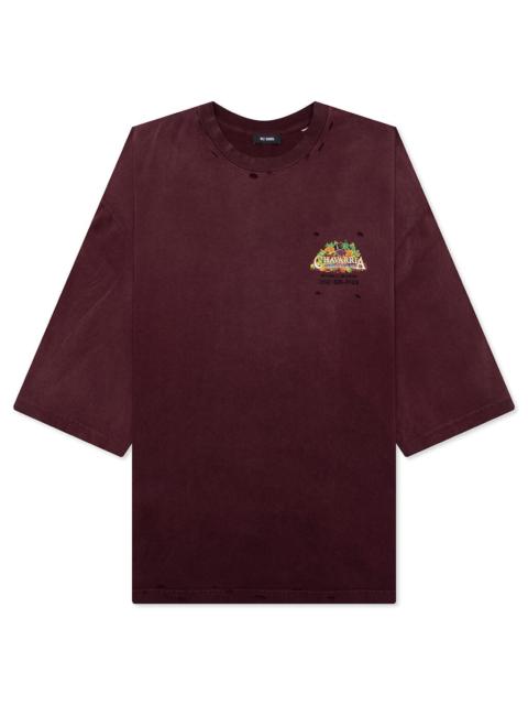 WILLY PRODUCE DESTROYED BUFFALO TEE - BEETROOT
