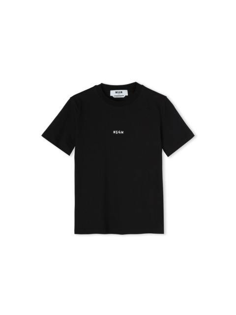 MSGM Cotton crewneck t-shirt with MSGM micro logo