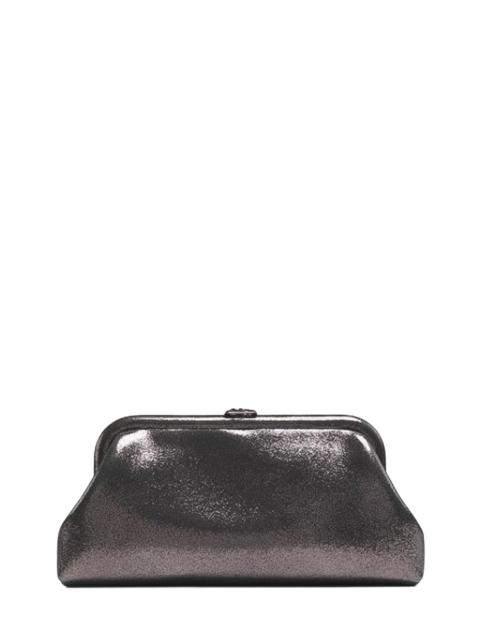 JIMMY CHOO Skylar Shimmer Clutch - Silver