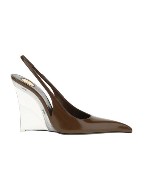 パンプス SAINT LAURENT Miller 110 patent leather slingback decollete Miller 110 patent leather slingback décolleté SAINT LAURENT