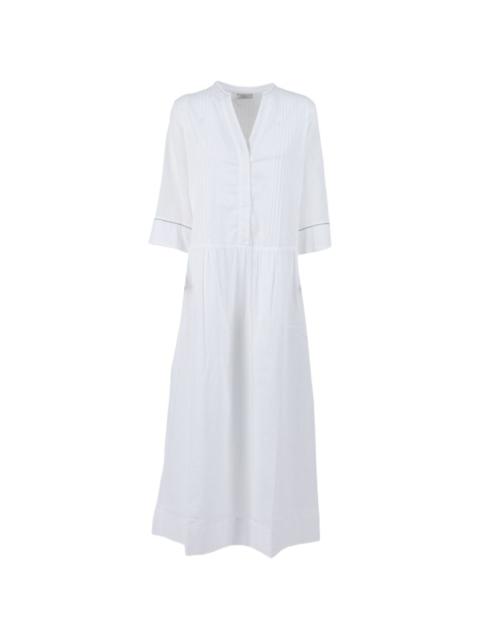 PESERICO pintuck V-neck dress
