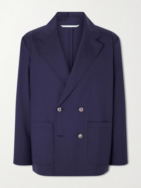 DE BONNE FACTURE Double-Breasted Wool Suit Jacket