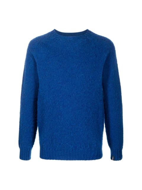 HUTCHINS Blue Wool Crewneck Sweater