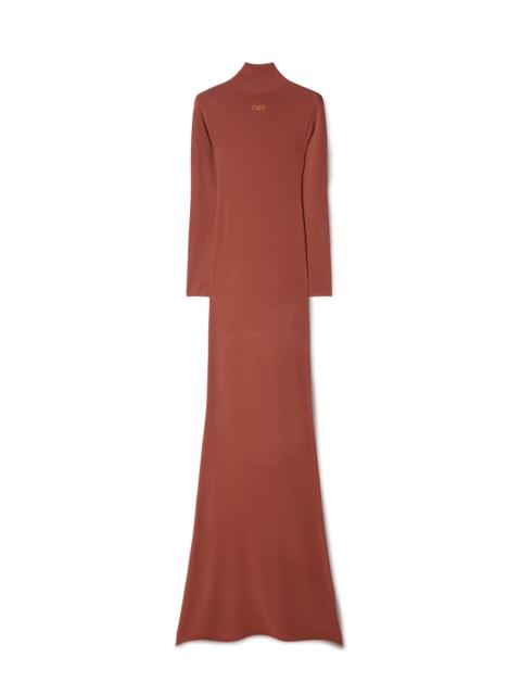Off-White Slick Long Dress
