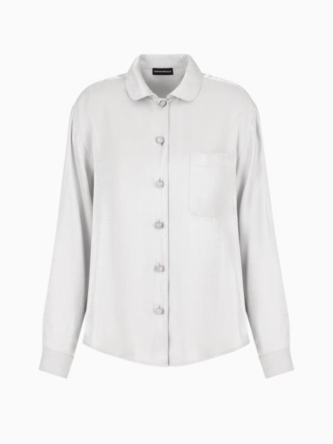 EMPORIO ARMANI Shirt in trilobal fabric with patch pocket