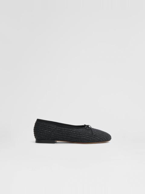Mansur Gavriel RAFFIA DREAM BALLERINA