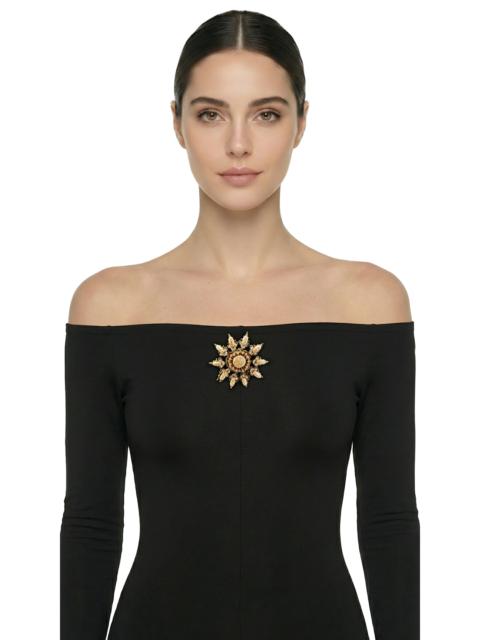 NORMA KAMALI MIRIAM HASKELL BEADED BROOCH