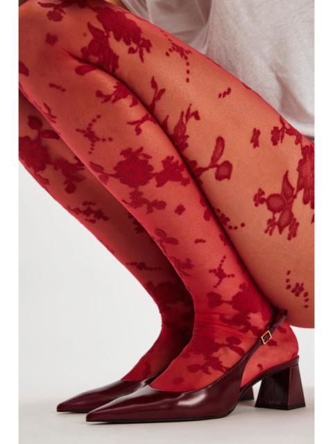 FREE PEOPLE Flocked Floral Tights