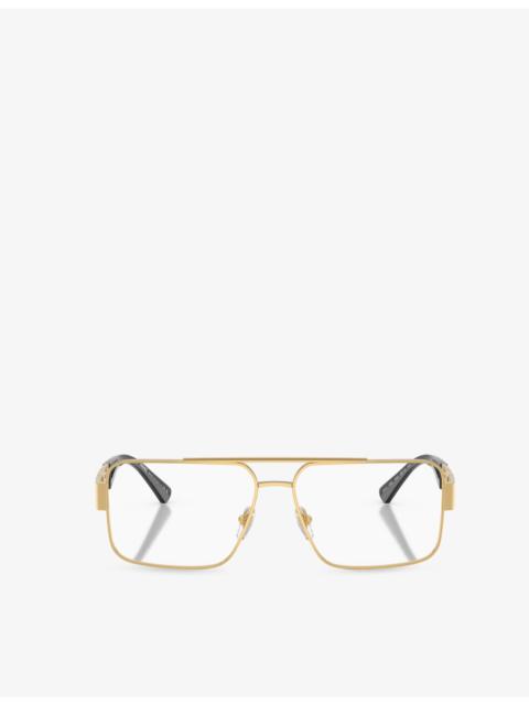 VERSACE VE1308 Square-Frame Metal Optical Glasses