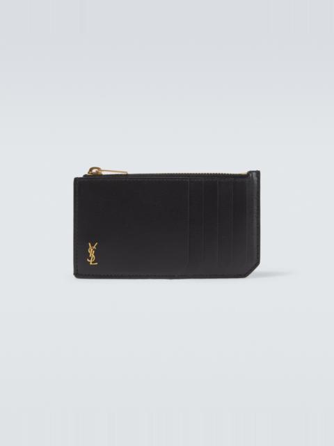 SAINT LAURENT Cassandre leather wallet