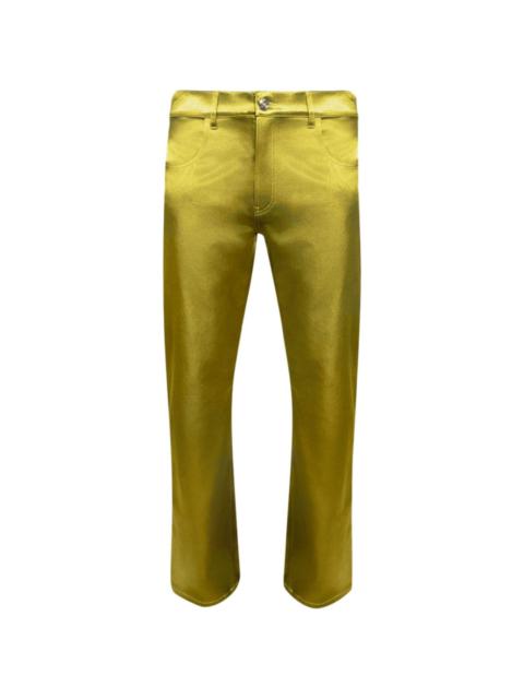 bootcut satin trousers