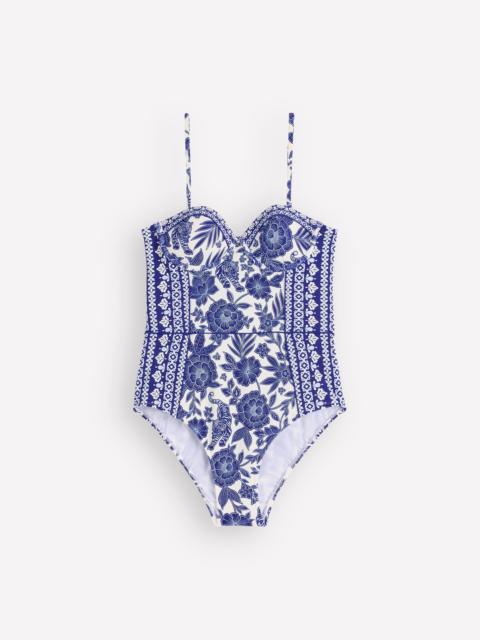 BODEN Rhodes Cup-Size Swimsuit-Mazarine Blue, Tigers Paradise
