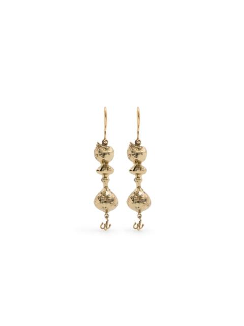 drop-design earrings